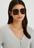 Malibu2 rose gold-tone square-frame sunglasses - Max Mara Weekend