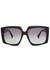 Logo6 black oversized sunglasses - Max Mara Weekend