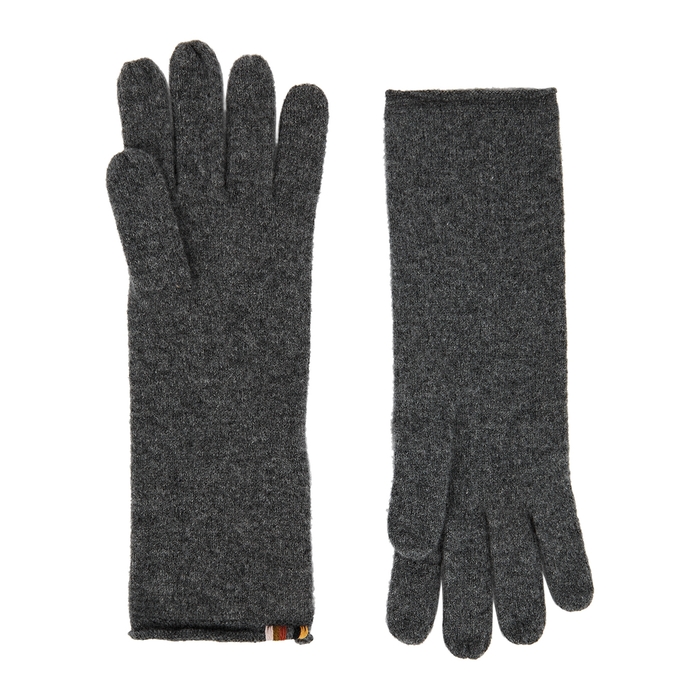 Extreme Cashmere N°215 Sensa Grey Cashmere-blend Gloves