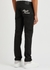 Black logo-embroidered slim-leg jeans - Alexander McQueen