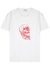 White skull-print cotton T-shirt - Alexander McQueen