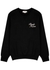 Black logo-print cotton sweatshirt - Alexander McQueen