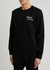 Black logo-print cotton sweatshirt - Alexander McQueen