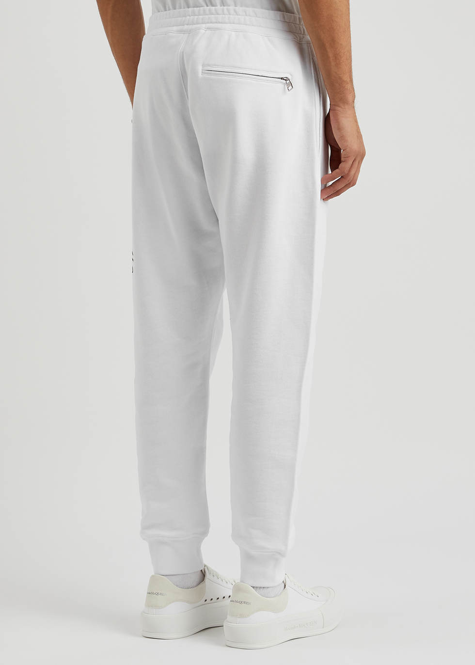 Alexander McQueen White logo cotton sweatpants - Harvey Nichols