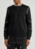 Black zip-embellished cotton-blend sweatshirt - Alexander McQueen