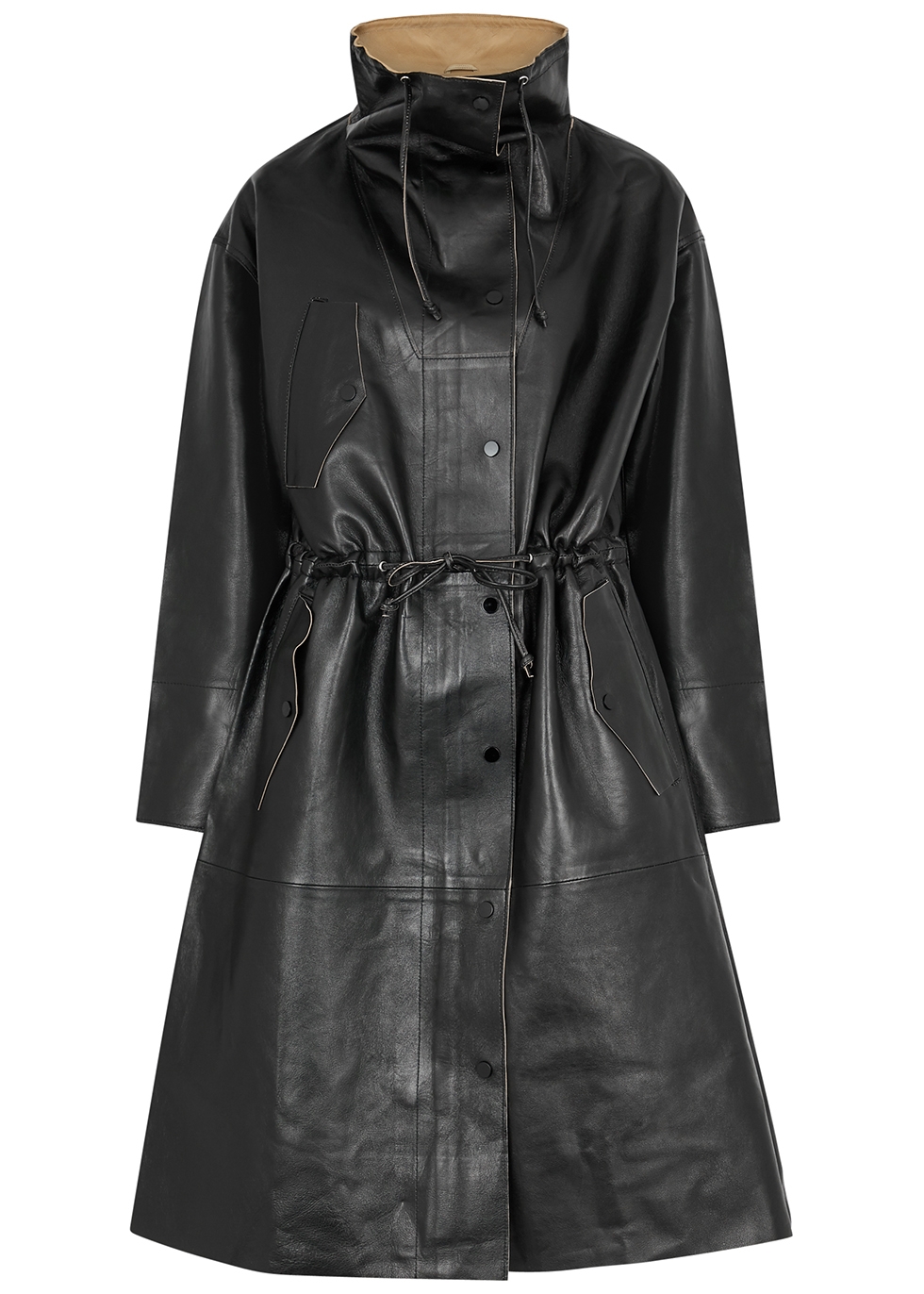 Day Birger Et Mikkelsen Jerome black leather coat - Harvey Nichols