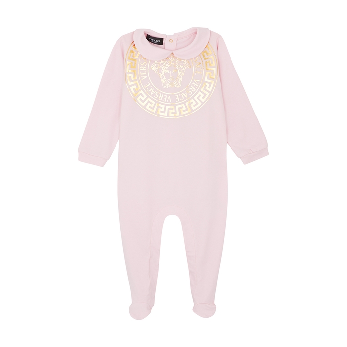 Versace KIDS Pink Stretch-cotton Babygrow Gift Set