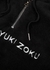 Black hooded fleece sweatshirt - Mki Miyuki Zoku