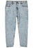 Blue acid-wash straight-leg jeans - Saint Laurent