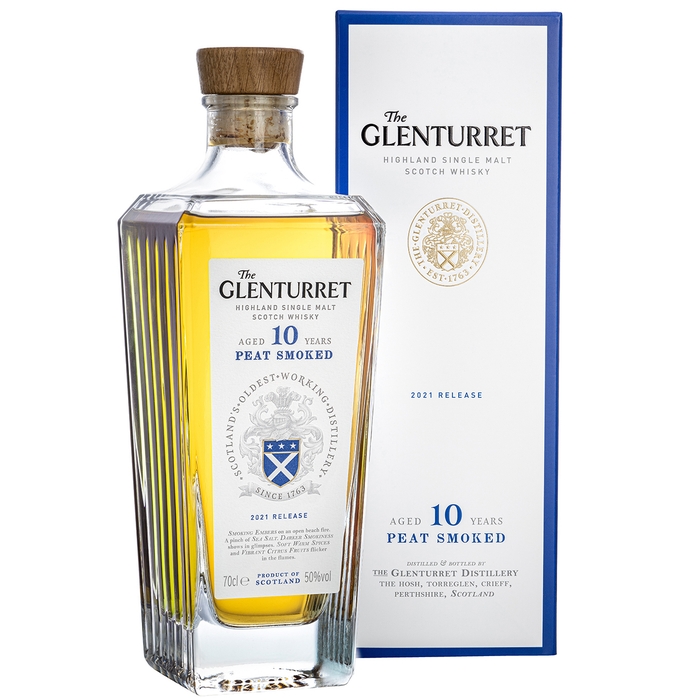 GLENTURRET 10 Year Old Peat Smoked 2021 Release Single Malt Scotch Whisky