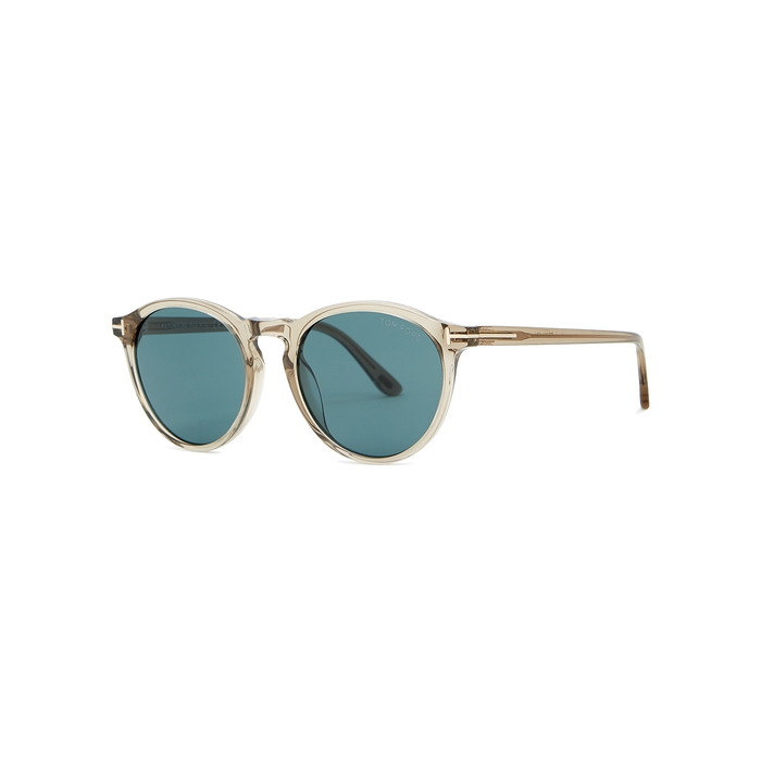 Tom Ford Aurele Sand Round-frame Sunglasses