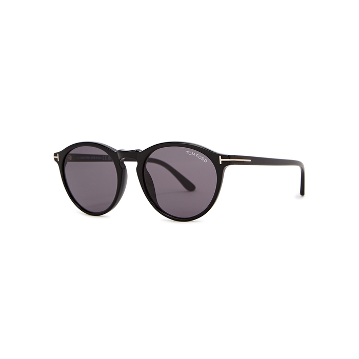 Tom Ford Aurele Black Round-frame Sunglasses