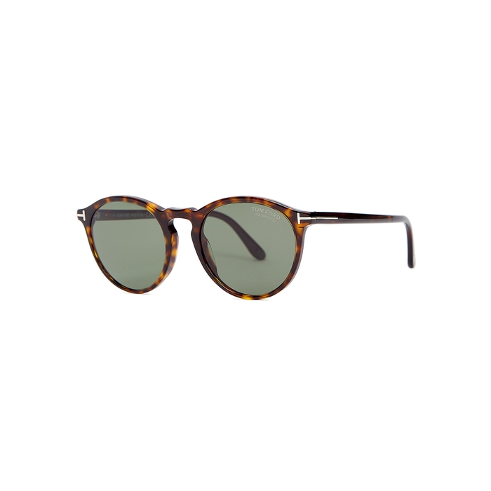 Tom Ford Aurele Tortoiseshell Round-frame Sunglasses
