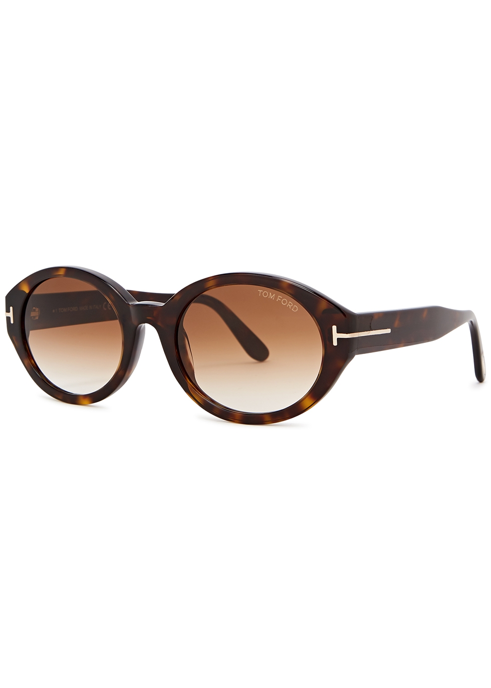 Tom Ford Genevieve-02 tortoiseshell oval-frame sunglasses - Harvey Nichols