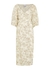 Cream floral-print linen midi dress - Erika Cavallini