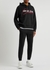 Black logo hooded cotton sweatshirt - Versace Jeans Couture