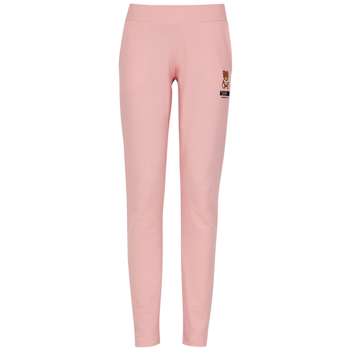 Moschino Underwear Pink Logo Stretch-cotton Sweatpants