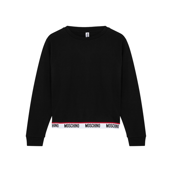 Moschino Underwear Black Logo Stretch-cotton Sweatshirt