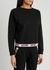 Black logo stretch-cotton sweatshirt - Moschino Underwear