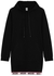 Black hooded stretch-cotton sweatshirt dress - Moschino Underwear