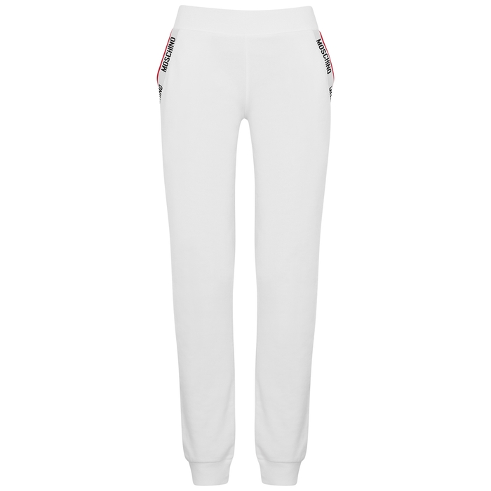 Moschino Underwear White Logo Stretch-cotton Sweatpants