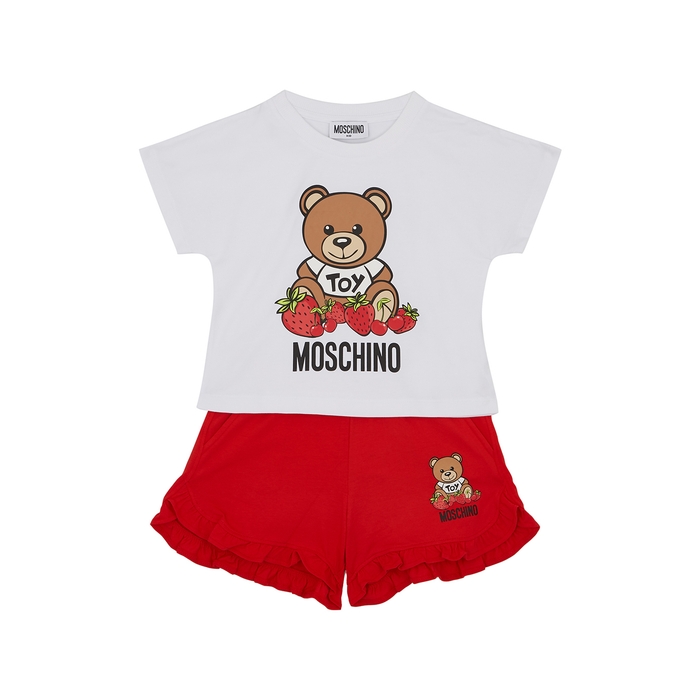 MOSCHINO KIDS Logo Stretch-cotton T-shirt And Shorts Set