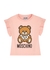 KIDS Pink printed stretch-cotton T-shirt (4-8 years) - MOSCHINO