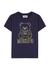 KIDS Navy embroidered cotton T-shirt (4-8 years) - MOSCHINO