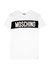 KIDS White logo cotton T-shirt (10-14 years) - MOSCHINO