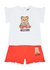 KIDS Logo stretch-cotton T-shirt and shorts set - MOSCHINO