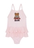 KIDS Pink printed ruffle-trimmed swimsuit - MOSCHINO