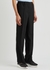 Black straight-leg woven trousers - AMI Paris