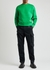 Green cotton-blend sweatshirt - AMI Paris