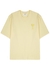 Yellow logo-embroidered cotton T-shirt - AMI Paris
