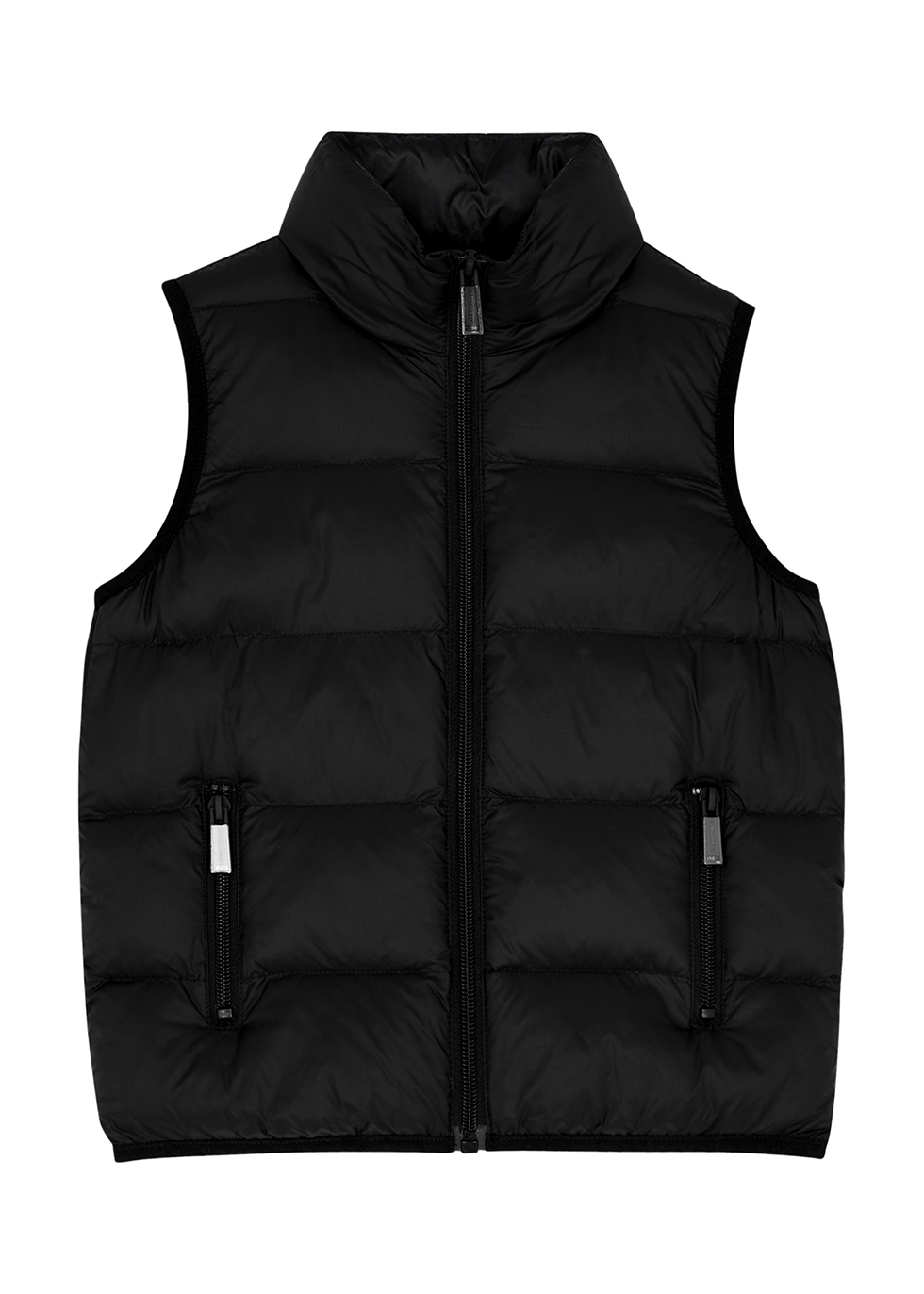 KIDS Black quilted shell gilet