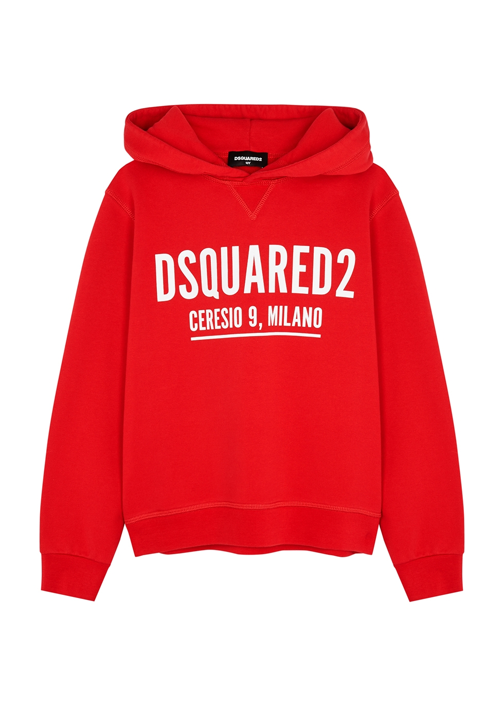 Dsquared2 KIDS Red hooded cotton sweatshirt - snowdonhikes.com