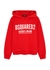 KIDS Red hooded cotton sweatshirt - Dsquared2