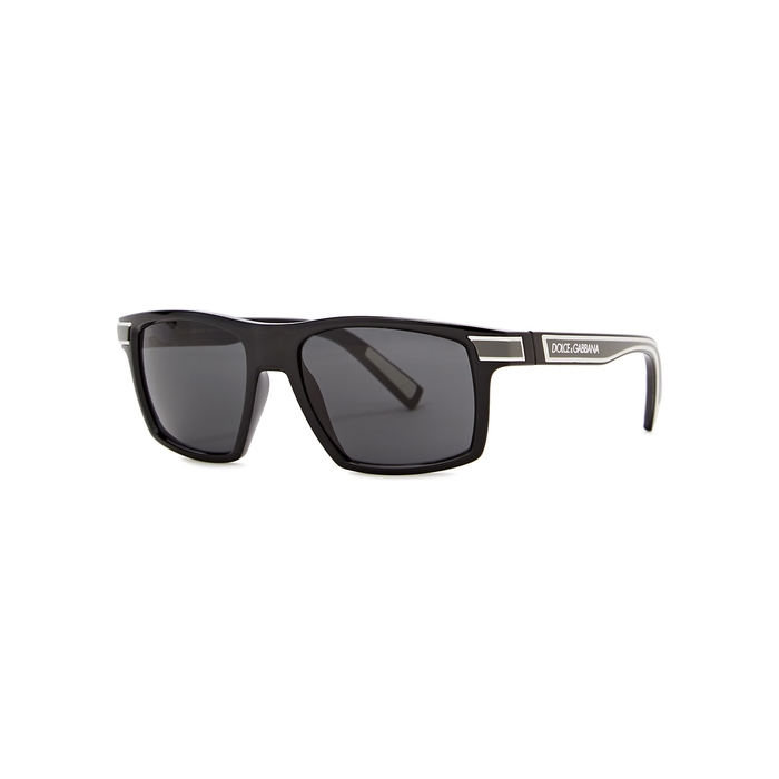 Dolce & Gabbana Black Rectangle-frame Sunglasses