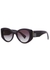 Black oval-frame sunglasses - Miu Miu