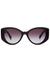 Black oval-frame sunglasses - Miu Miu