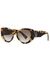 Tortoiseshell oval-frame sunglasses - Miu Miu