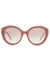 Taupe round-frame sunglasses - Prada