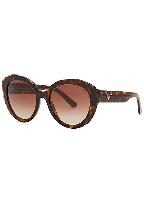 Prada Tortoiseshell round-frame sunglasses - Harvey Nichols