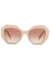 Almond oversized sunglasses - Prada