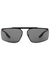 Black rectangle-frame sunglasses - Prada Linea Rossa