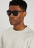 Matte black square-frame sunglasses - Prada Linea Rossa