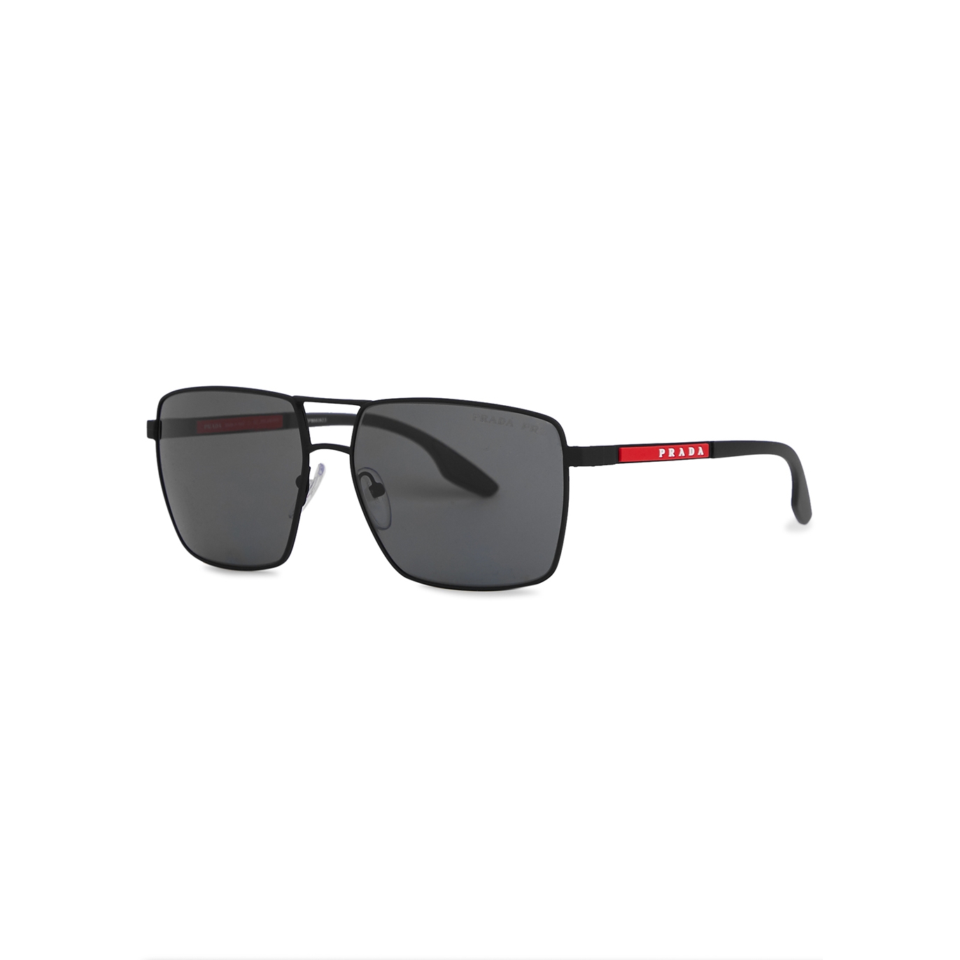 Prada Linea Rossa Matte Black Square-frame Sunglasses