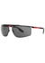 Black rectangle-frame sunglasses - Prada Linea Rossa