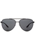 Matte black aviator-style sunglasses - Prada Linea Rossa