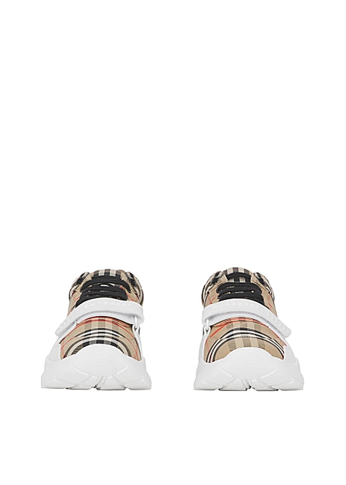Burberry Vintage check suede and leather sneakers - Harvey Nichols
